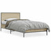 Sengeramme sonoma eik 90x200 cm konstruert tre og metall