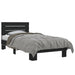 Sengeramme svart 75x190 cm konstruert tre og metall