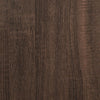 Sengeramme brun eik 140x200 cm konstruert tre og metall