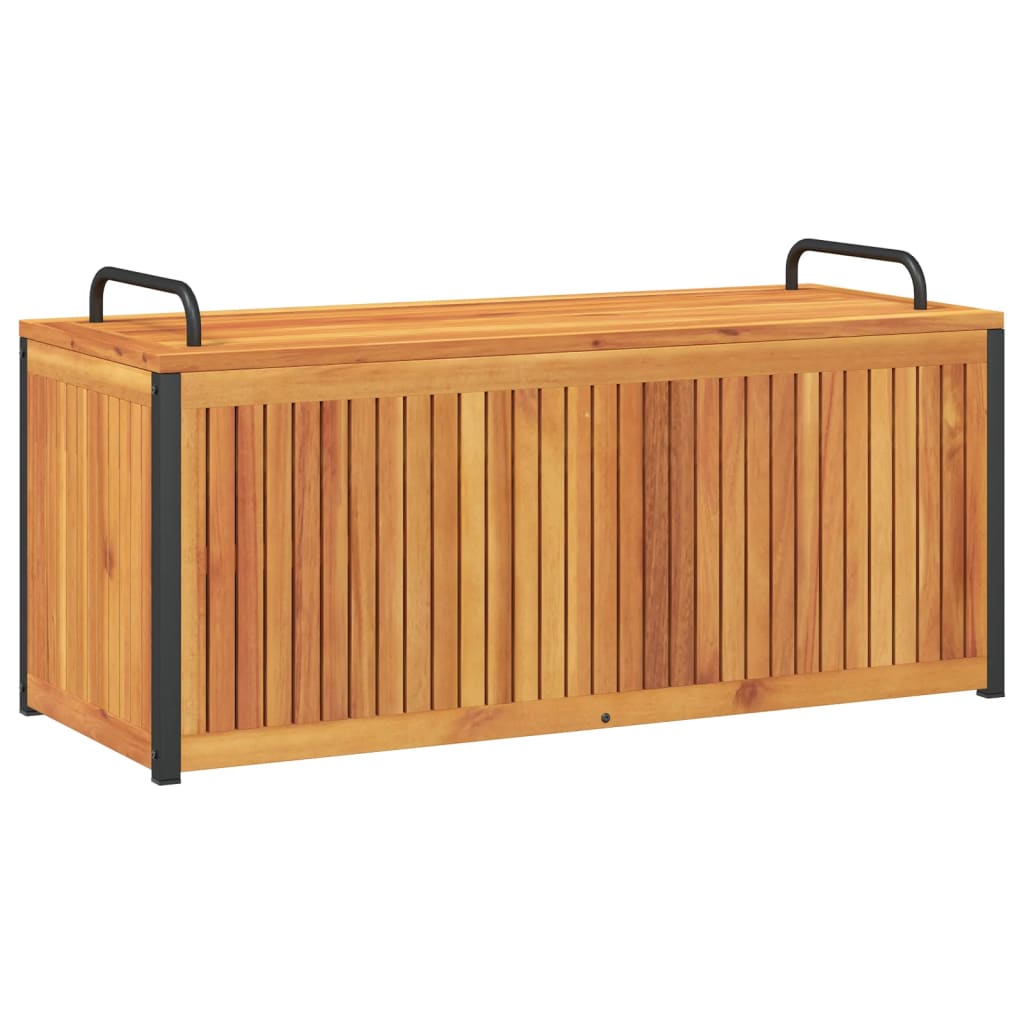 Putekasse 110x45x42/53 cm heltre akasie og stål