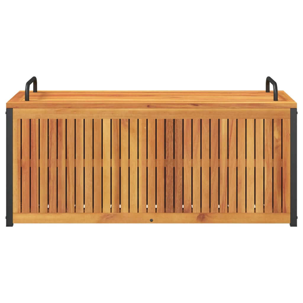 Putekasse 110x45x42/53 cm heltre akasie og stål