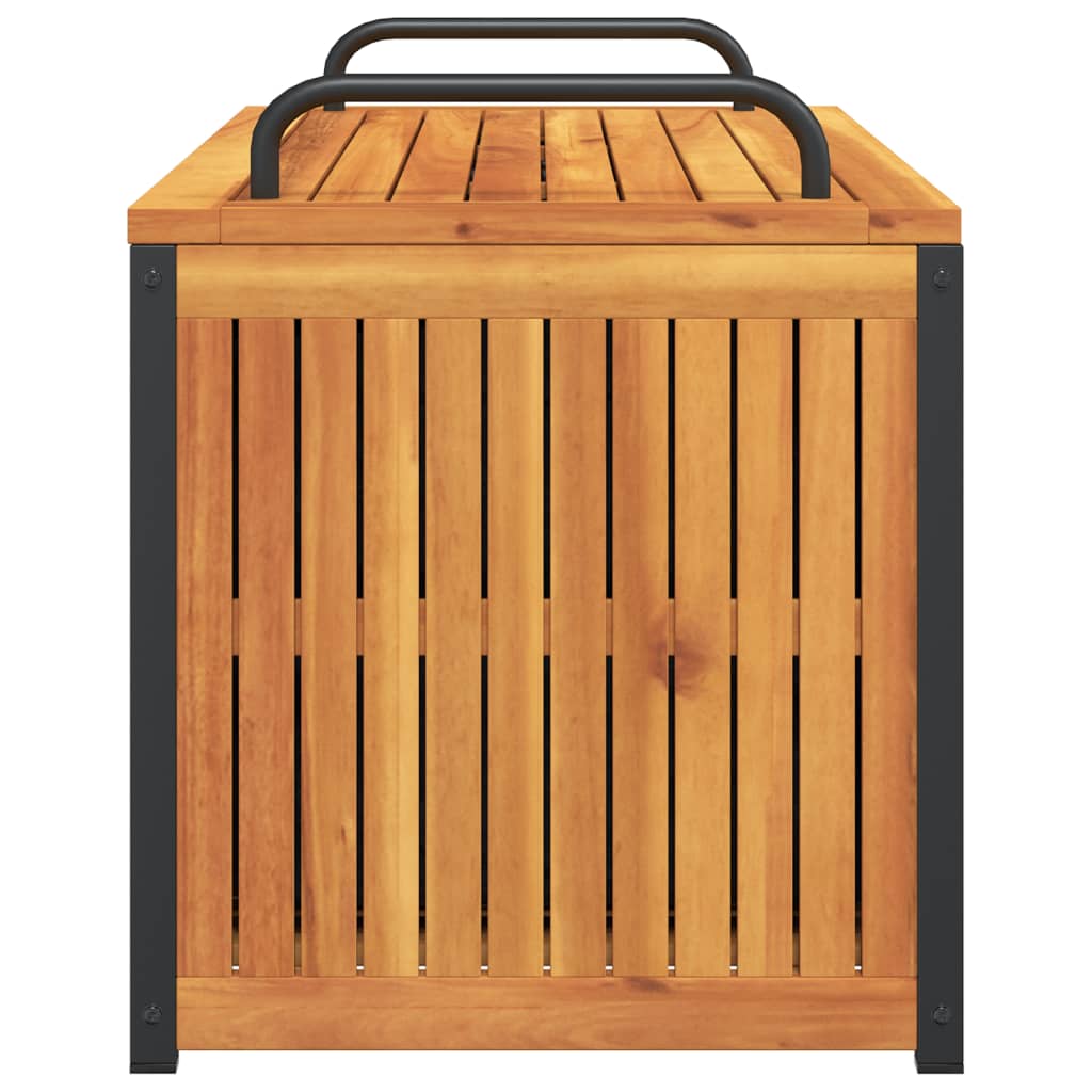Putekasse 110x45x42/53 cm heltre akasie og stål