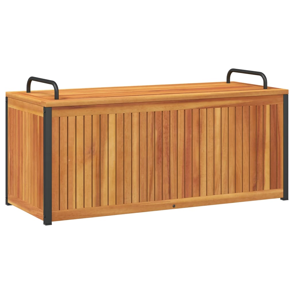 Putekasse 110x45x42/53 cm heltre akasie og stål