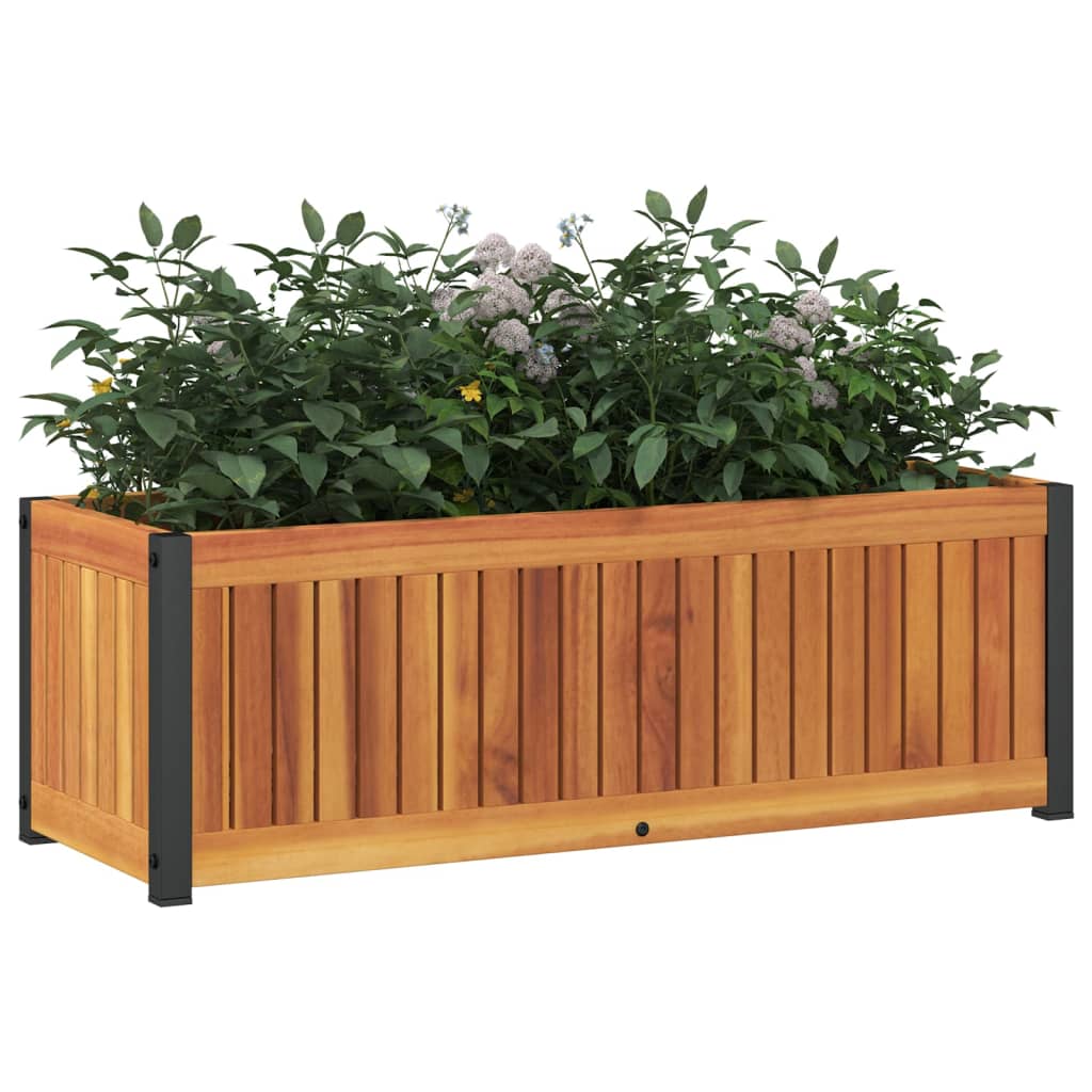 Plantekasse 80x30x27,5 cm helte akasie og stål