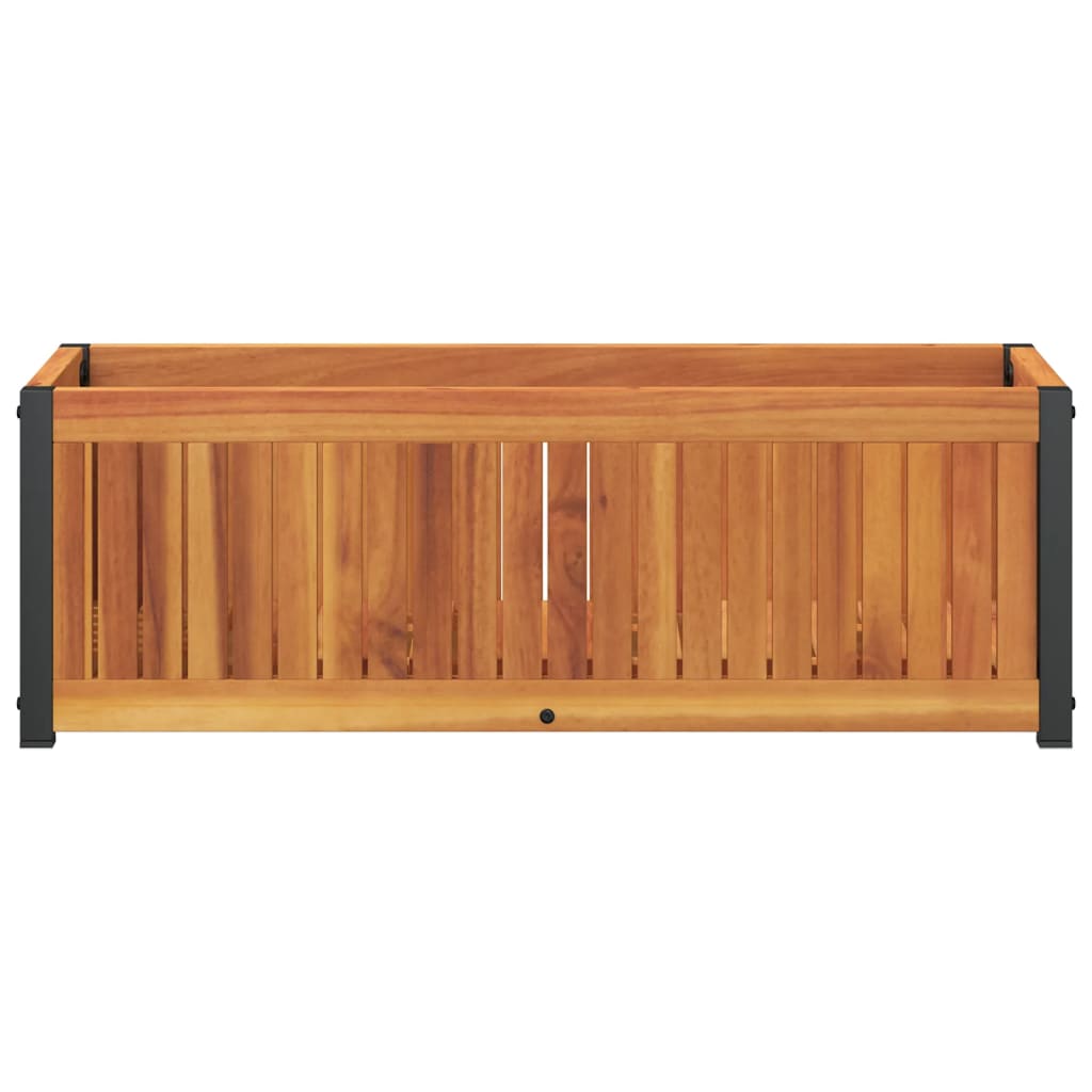 Plantekasse 80x30x27,5 cm helte akasie og stål