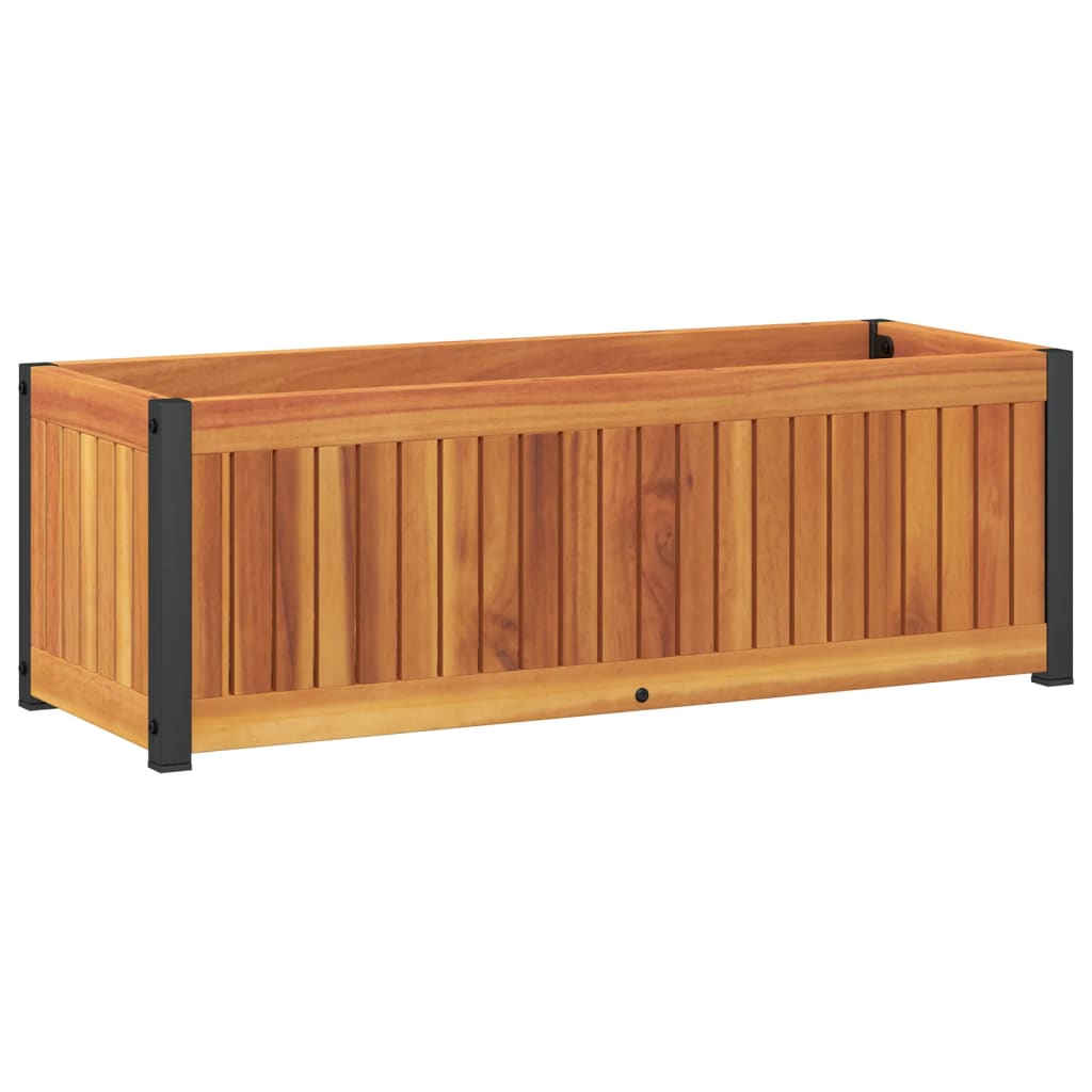 Plantekasse 80x30x27,5 cm helte akasie og stål