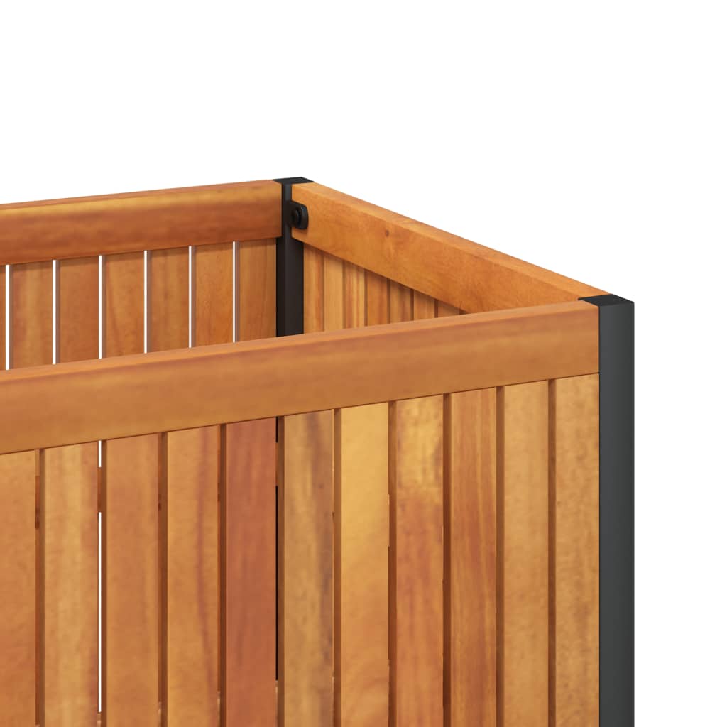 Plantekasse 80x30x27,5 cm helte akasie og stål