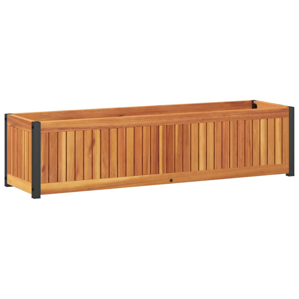 Plantekasse 110x30x27,5 cm helte akasie og stål