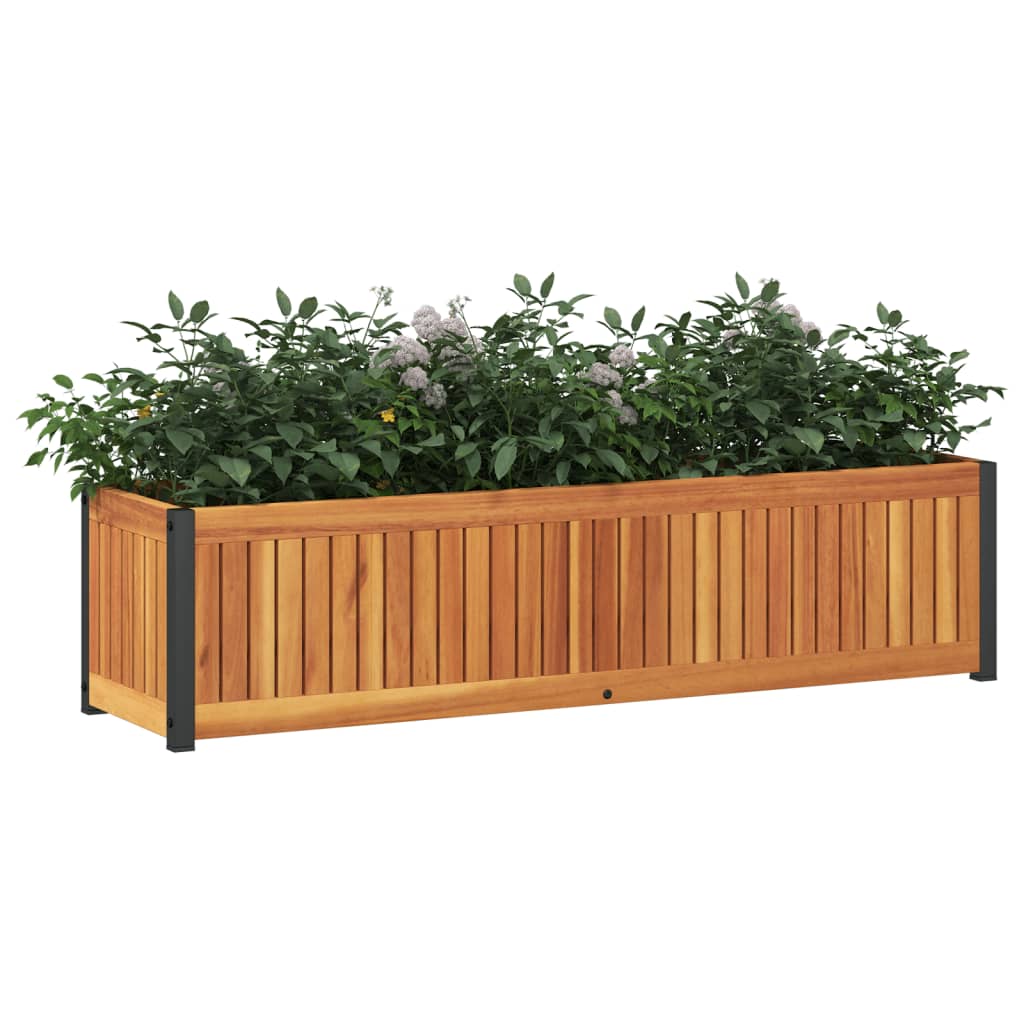 Plantekasse 110x30x27,5 cm helte akasie og stål