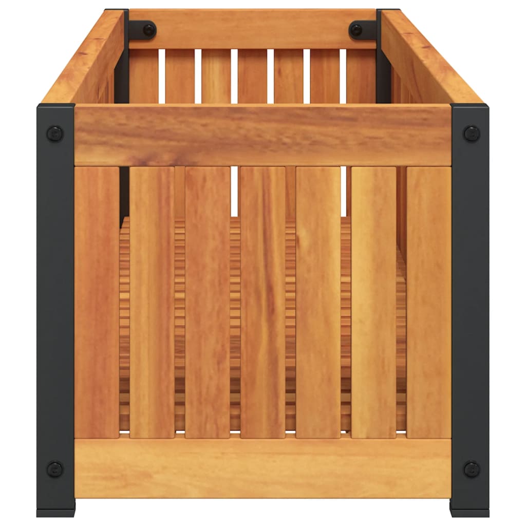 Plantekasse 110x30x27,5 cm helte akasie og stål