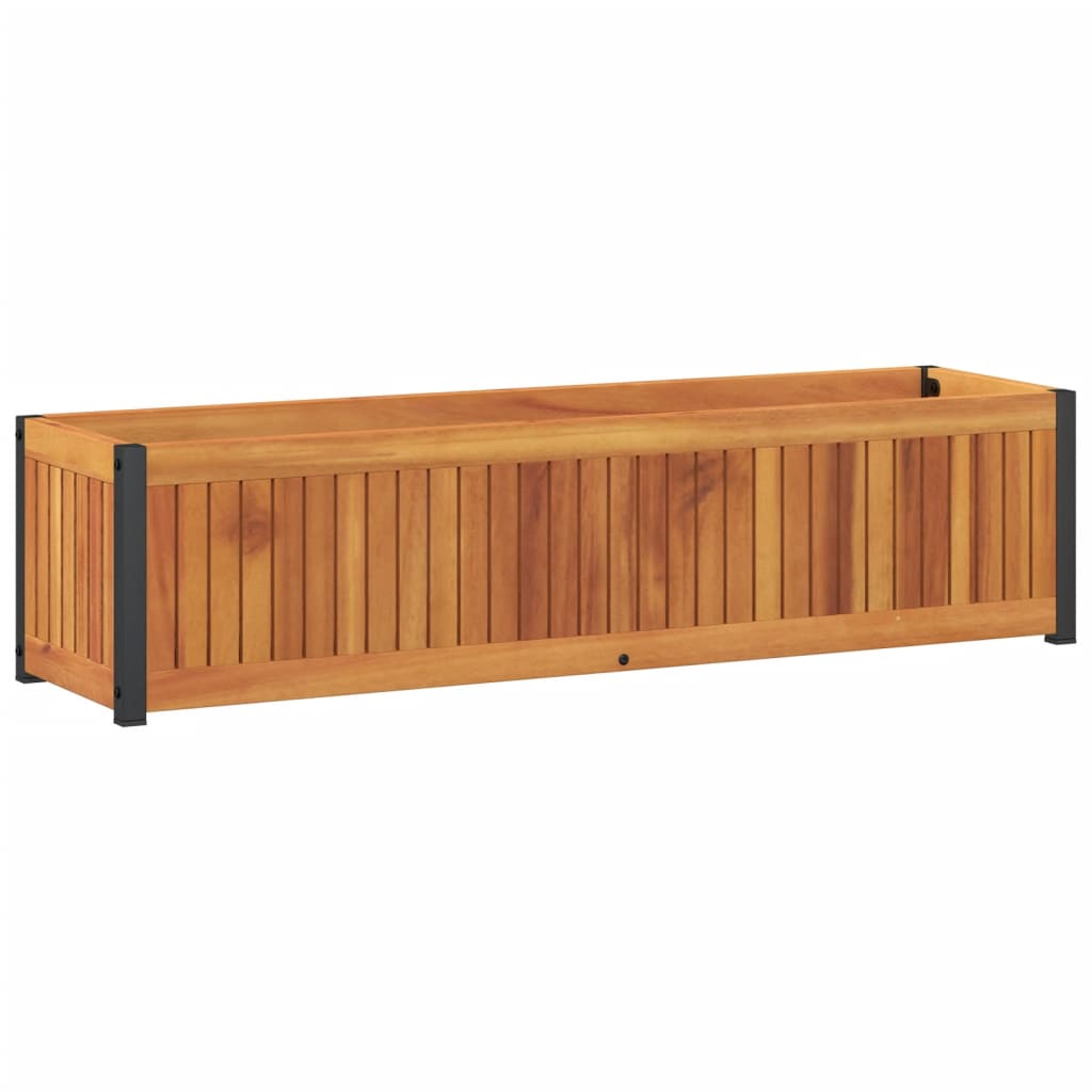 Plantekasse 110x30x27,5 cm helte akasie og stål