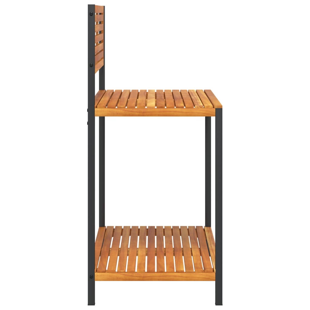 Pottebord 90x50x110 cm heltre akasie og stål