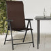 Sammenleggbare hagestoler 8 stk brun polyrotting