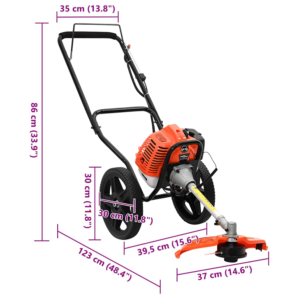 buskryss med hjul Orange 52 cc 1,45 kW