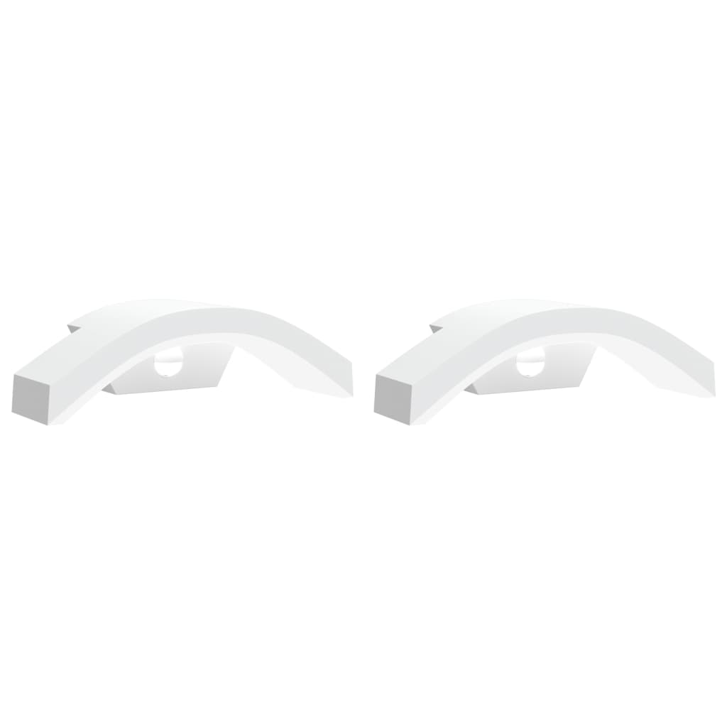 Veggmonterte LED-utelamper sensorer 2 stk hvit støpt aluminium