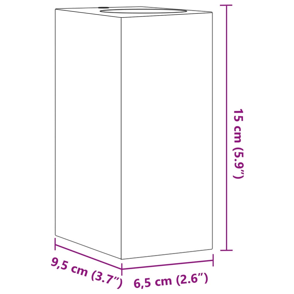 Veggmontert utelamper 2 stk svart støpt aluminium