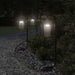 Utendørs gulvlamper 3 stk svart 60 cm rustfritt stål