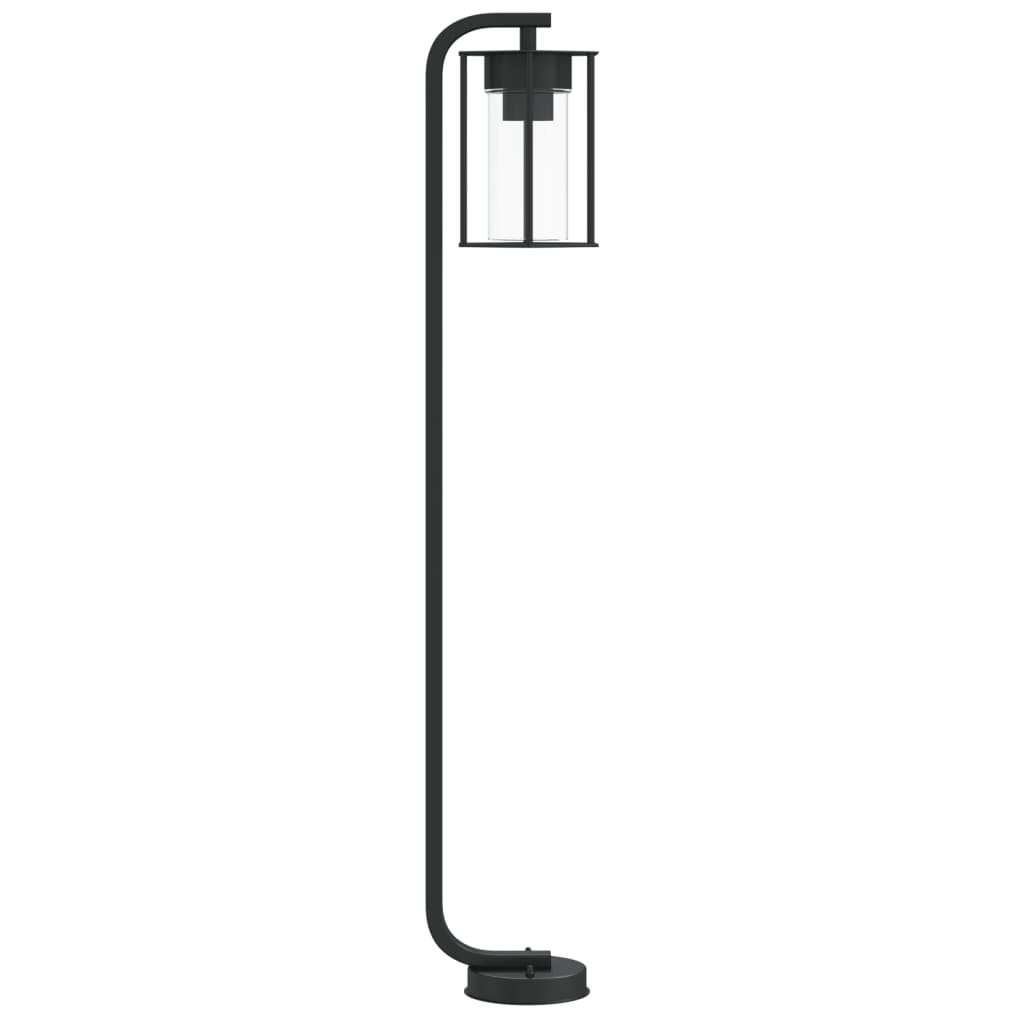 Utendørs gulvlampe svart 100 cm rustfritt stål