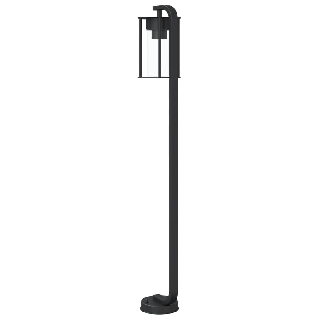 Utendørs gulvlampe svart 100 cm rustfritt stål