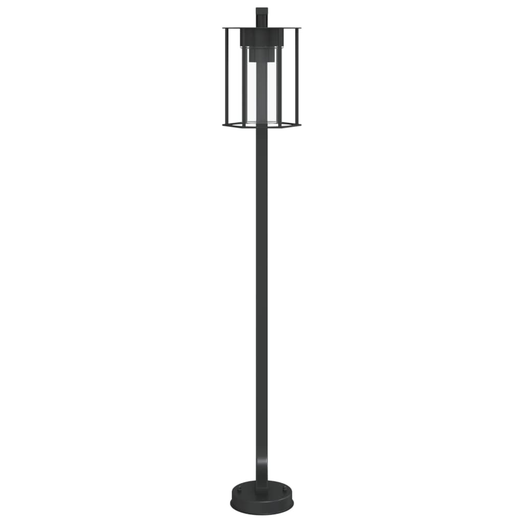 Utendørs gulvlamper 3 stk svart 100 cm rustfritt stål