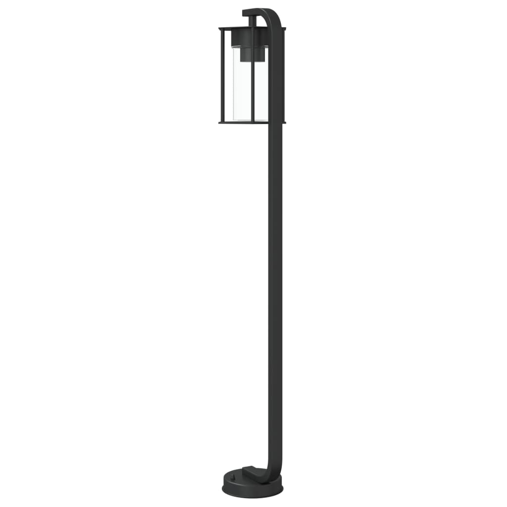 Utendørs gulvlamper 3 stk svart 100 cm rustfritt stål