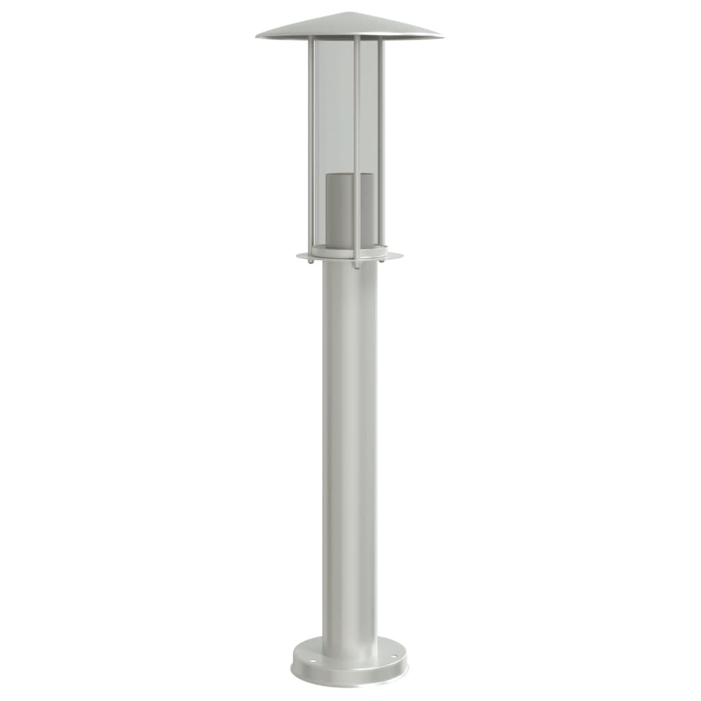 Utendørs gulvlampe sølv 60 cm rustfritt stål