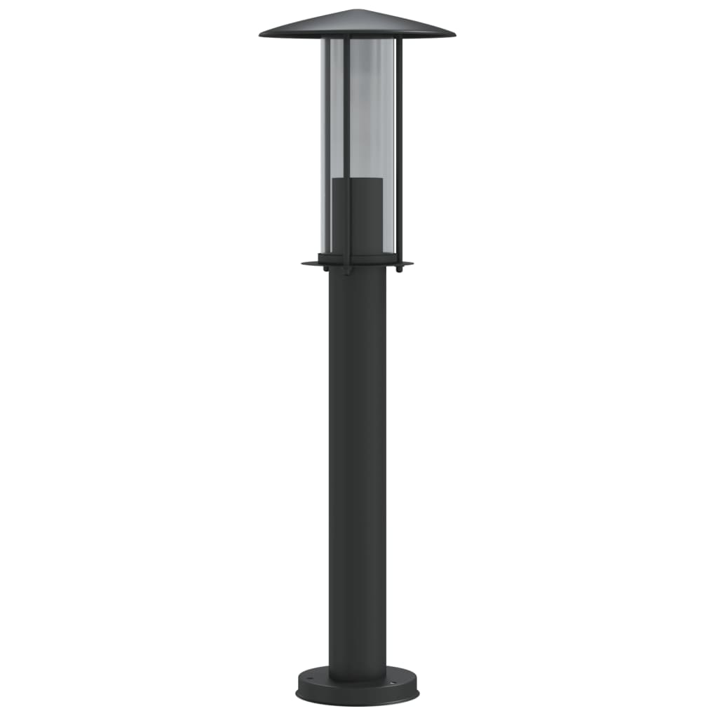 Utendørs gulvlampe svart 60 cm rustfritt stål