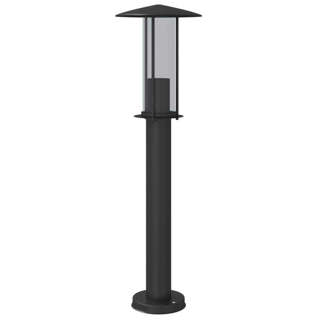 Utendørs gulvlampe svart 60 cm rustfritt stål