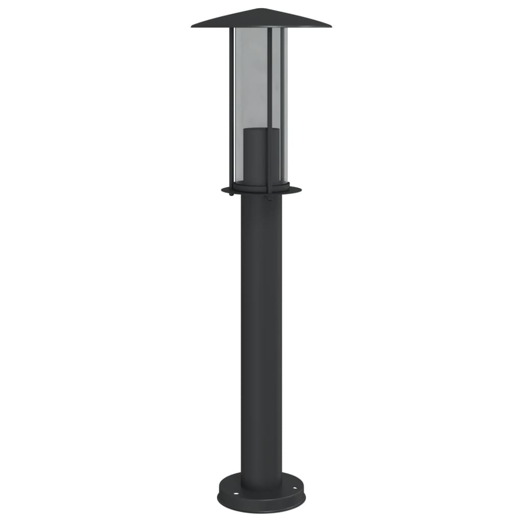 Utendørs gulvlampe svart 60 cm rustfritt stål