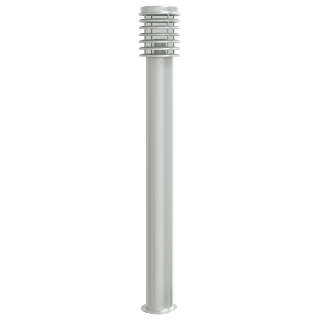 Utendørs gulvlampe sølv 110 cm rustfritt stål