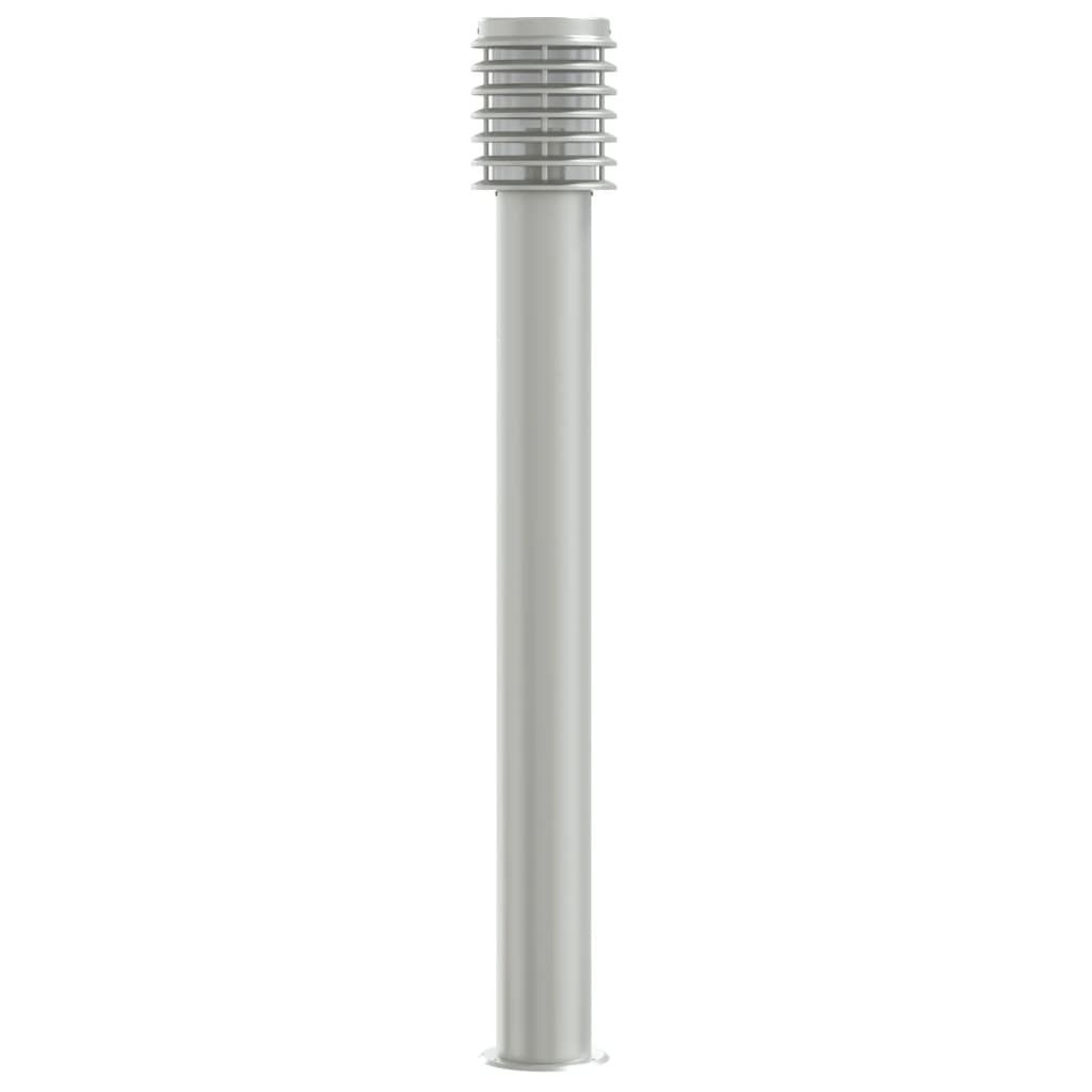 Utendørs gulvlampe sølv 110 cm rustfritt stål