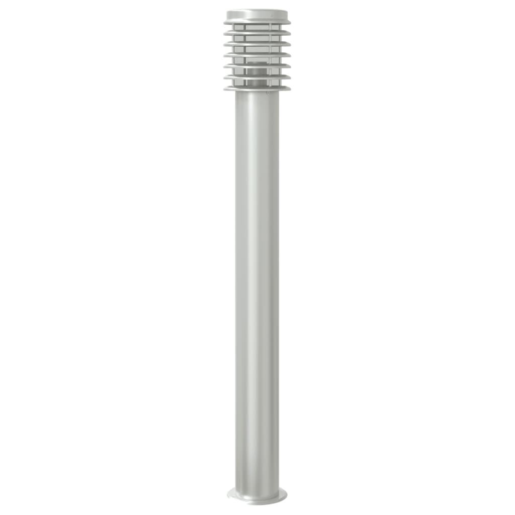 Utendørs gulvlamper 3 stk sølv 110 cm rustfritt stål