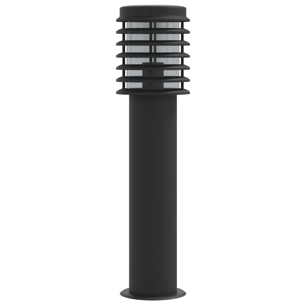 Utendørs gulvlamper 3 stk svart 60 cm rustfritt stål