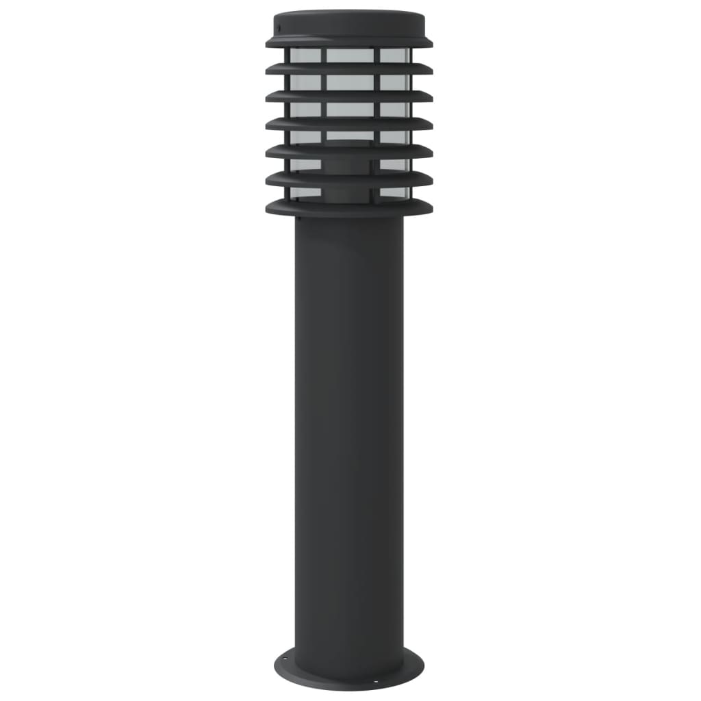 Utendørs gulvlamper 3 stk svart 60 cm rustfritt stål