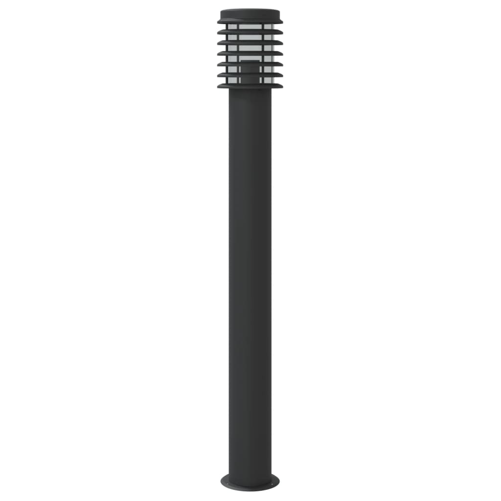Utendørs gulvlampe svart 110 cm rustfritt stål