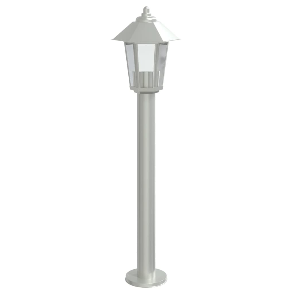 Utendørs gulvlampe sølv 80 cm rustfritt stål
