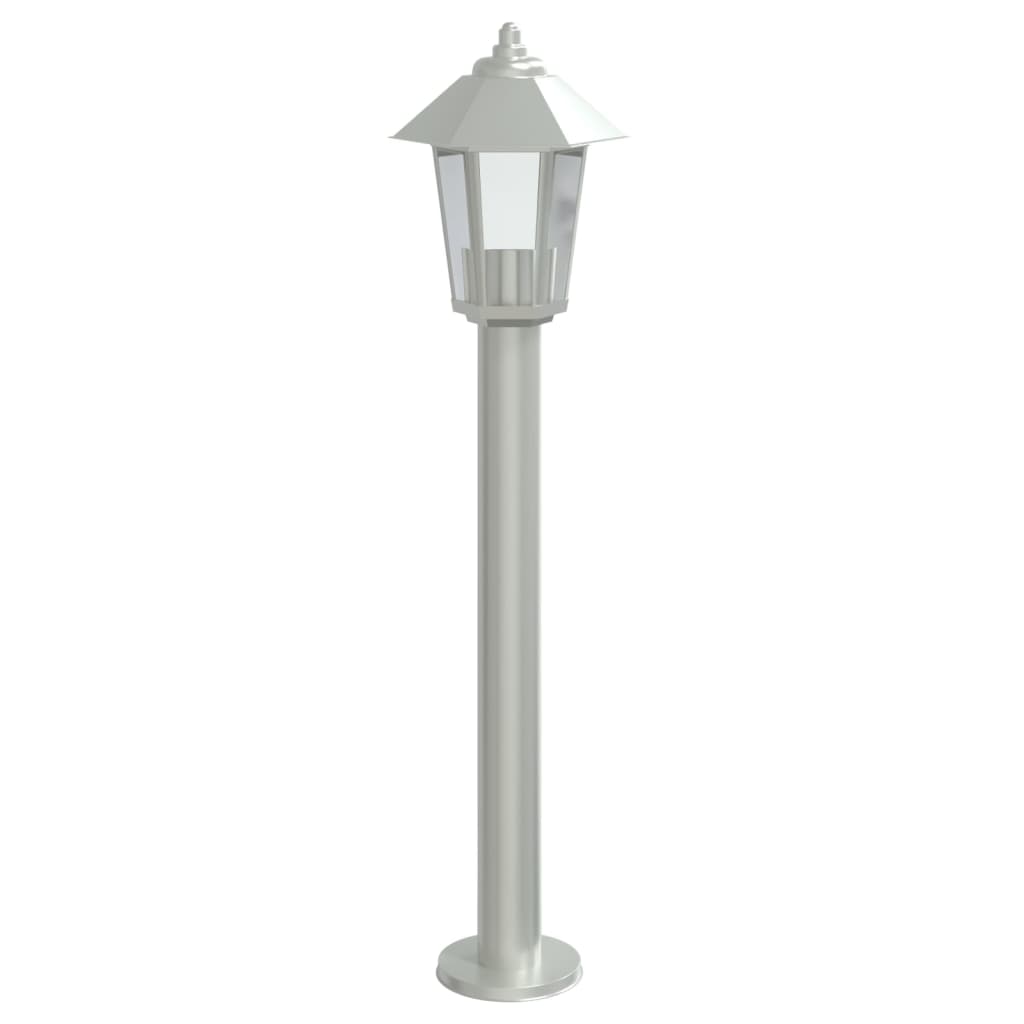Utendørs gulvlampe sølv 80 cm rustfritt stål