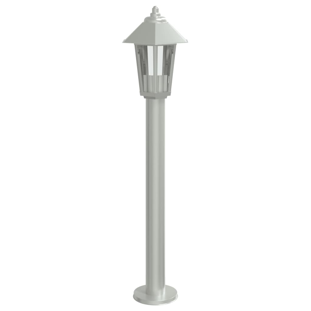 Utendørs gulvlampe sølv 80 cm rustfritt stål