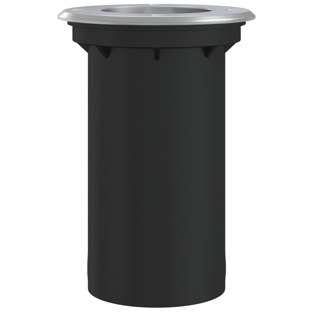 Utendørs gulvlampe rund svart 10,5x10,5 cm støpt aluminium