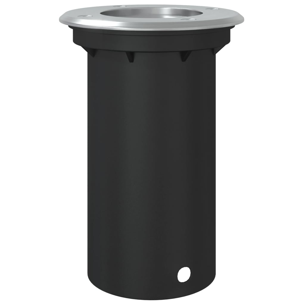 Utendørs gulvlampe rund svart 10,5x10,5 cm støpt aluminium