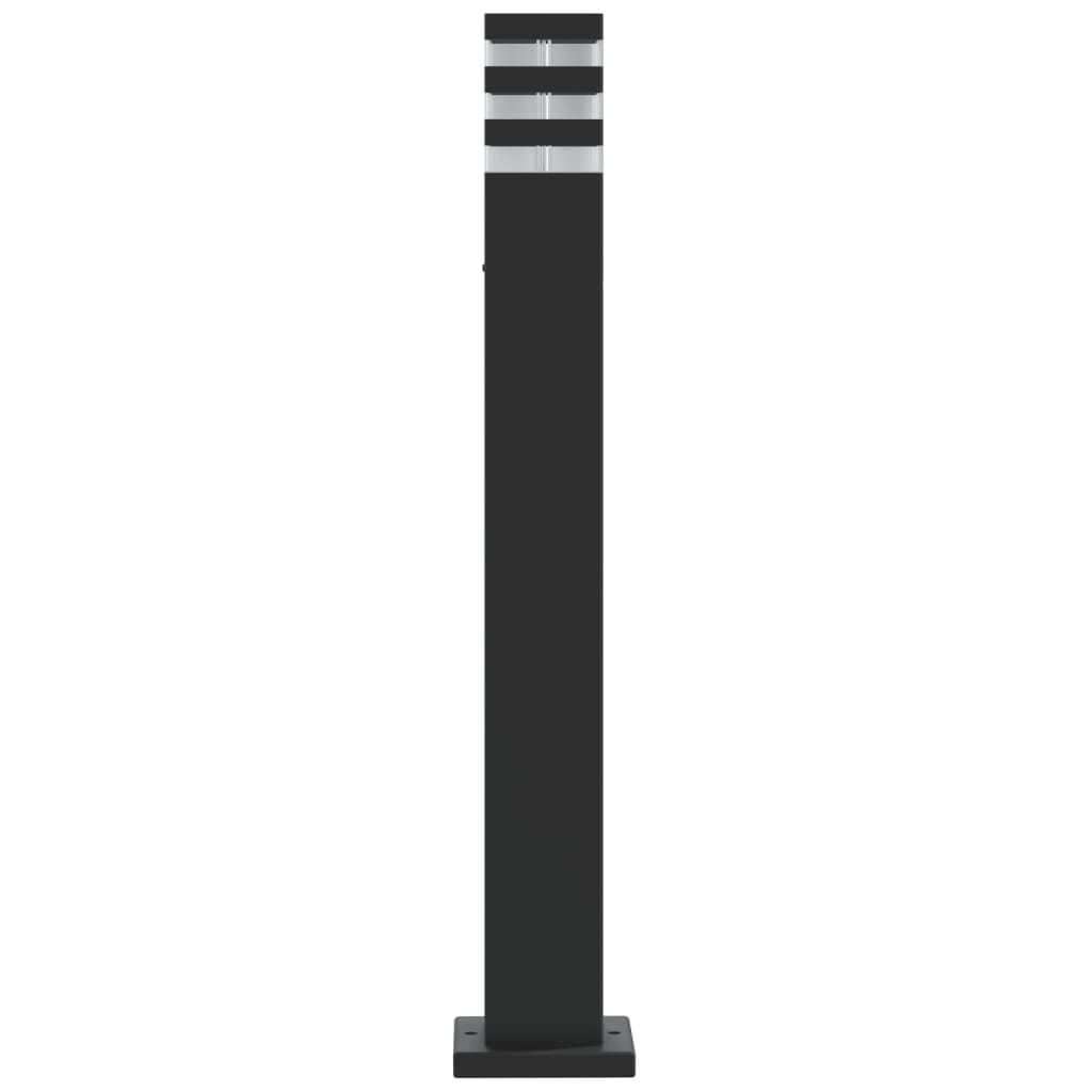 Utendørs gulvlampe svart 80 cm aluminium