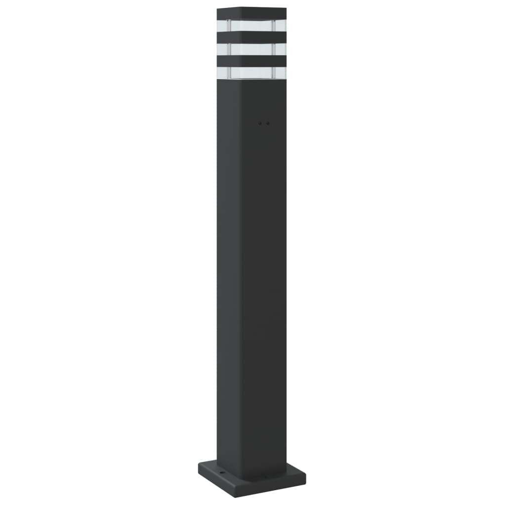 Utendørs gulvlamper 3 stk svart 80 cm aluminium