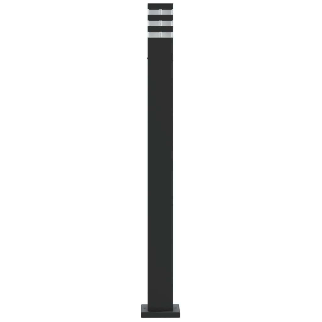 Utendørs gulvlamper 3 stk svart 110 cm aluminium