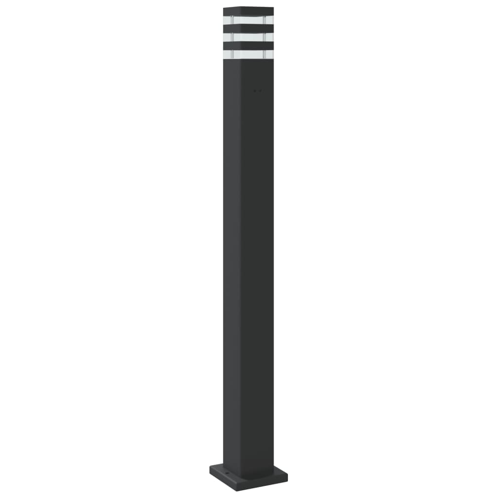 Utendørs gulvlamper 3 stk svart 110 cm aluminium