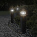 Utendørs gulvlamper med sensorer 3 stk svart 50 cm aluminium