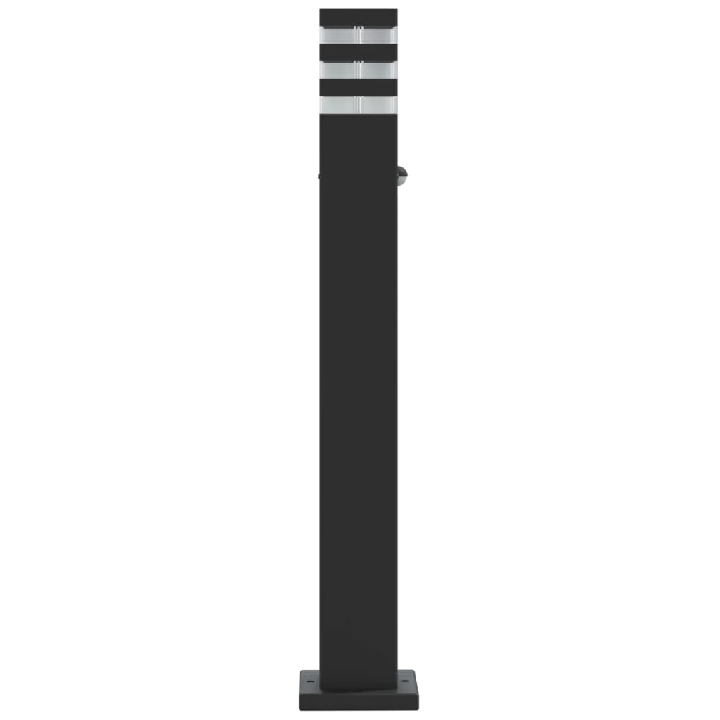 Utendørs gulvlampe med sensor svart 80 cm aluminium