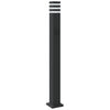Utendørs gulvlamper med uttak 3 stk svart 110 cm aluminium