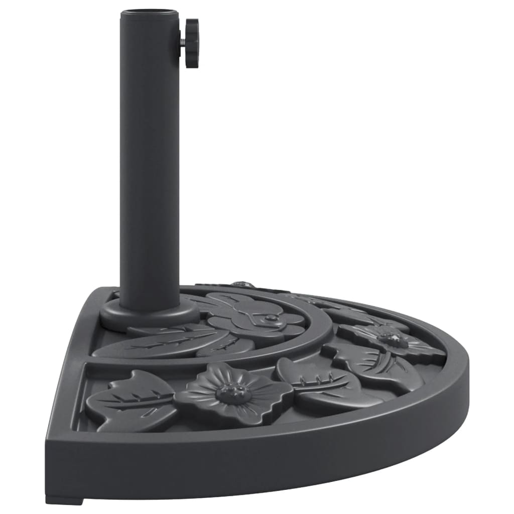 Parasollfot for Ø38 / 48 mm stenger 9 kg halvrund vidaXL