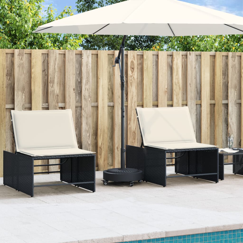 Parasollfot med hjul for Ø38 / 48 mm stenger 27 kg rund vidaXL