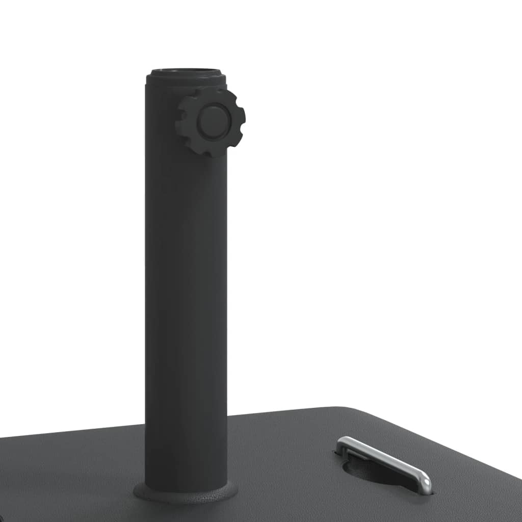Parasollfot med håndtak for Ø38 / 48 mm stenger 27 kg firkantet vidaXL